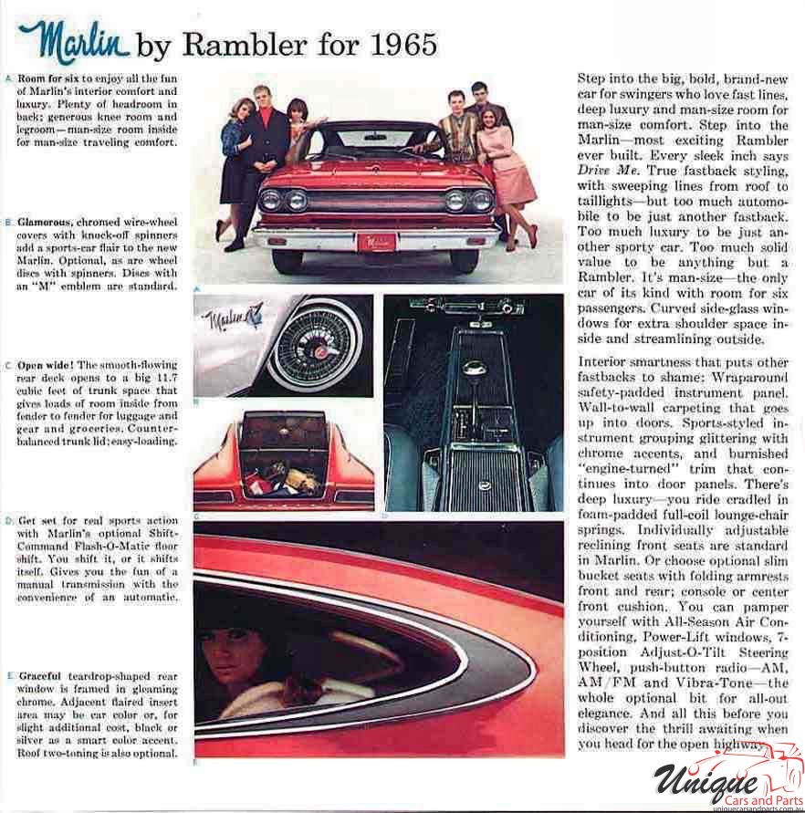 1965 AMC Rambler Marlin Brochure Page 1